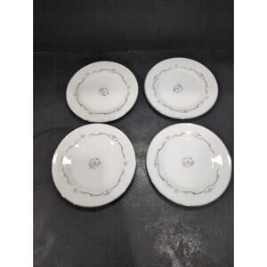 Petite Bouquet Bread Plates Set, Set Of 4, 6.5", Floral Dinnerware, Japan‎ #114